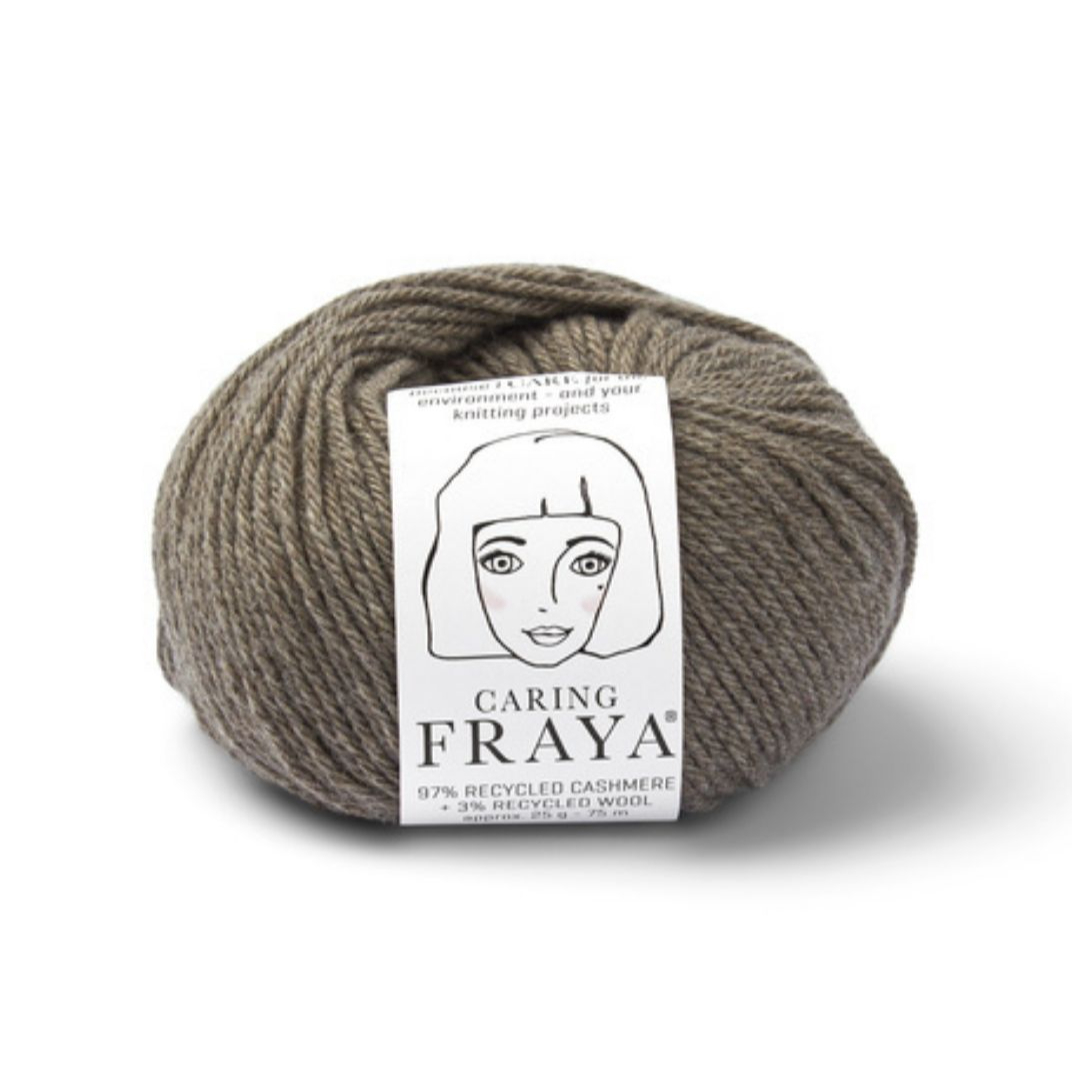 FRAYA, recycle cashmere yarn Caring, medium grey