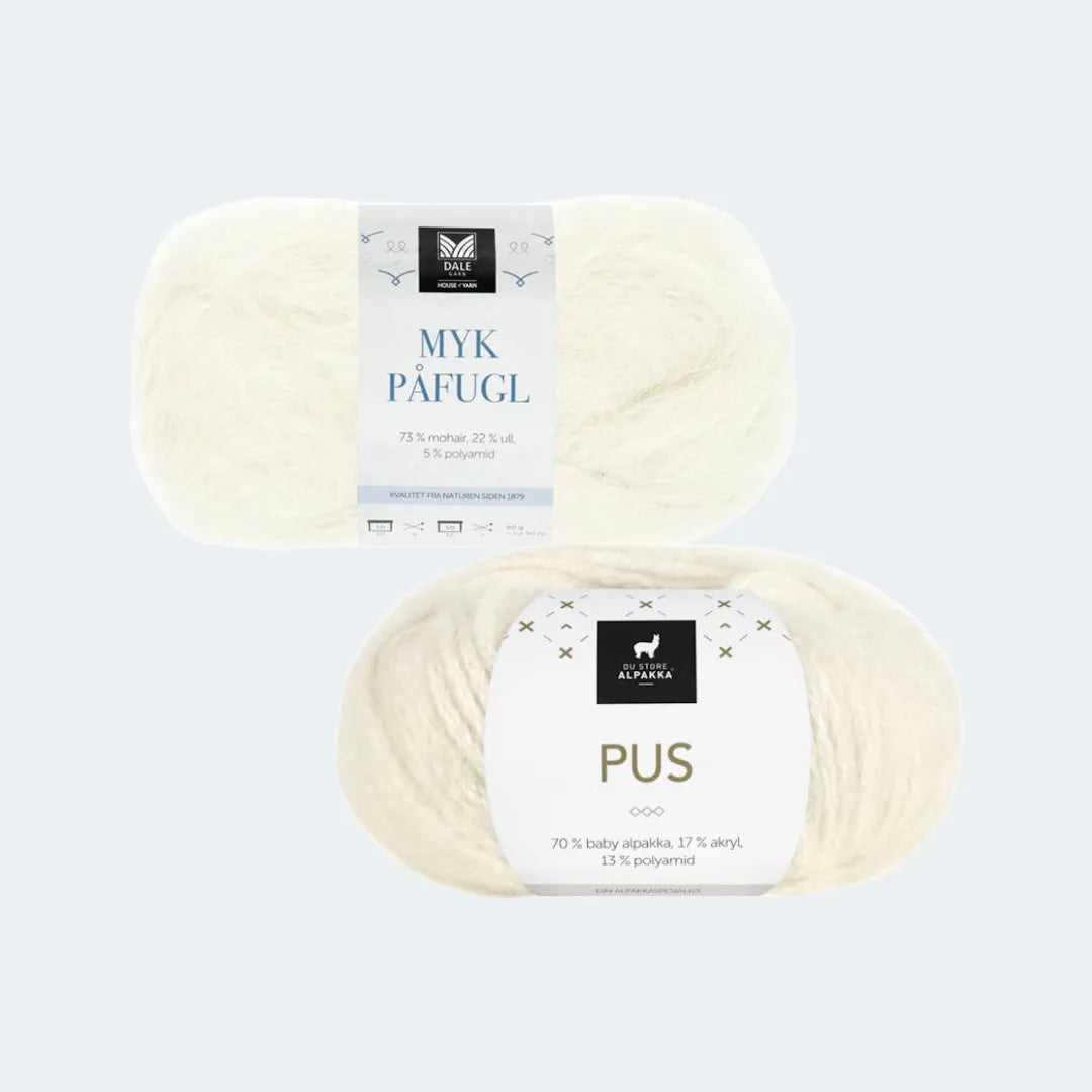 Du Store Alpakka Pus + Dale Myk Påfugl